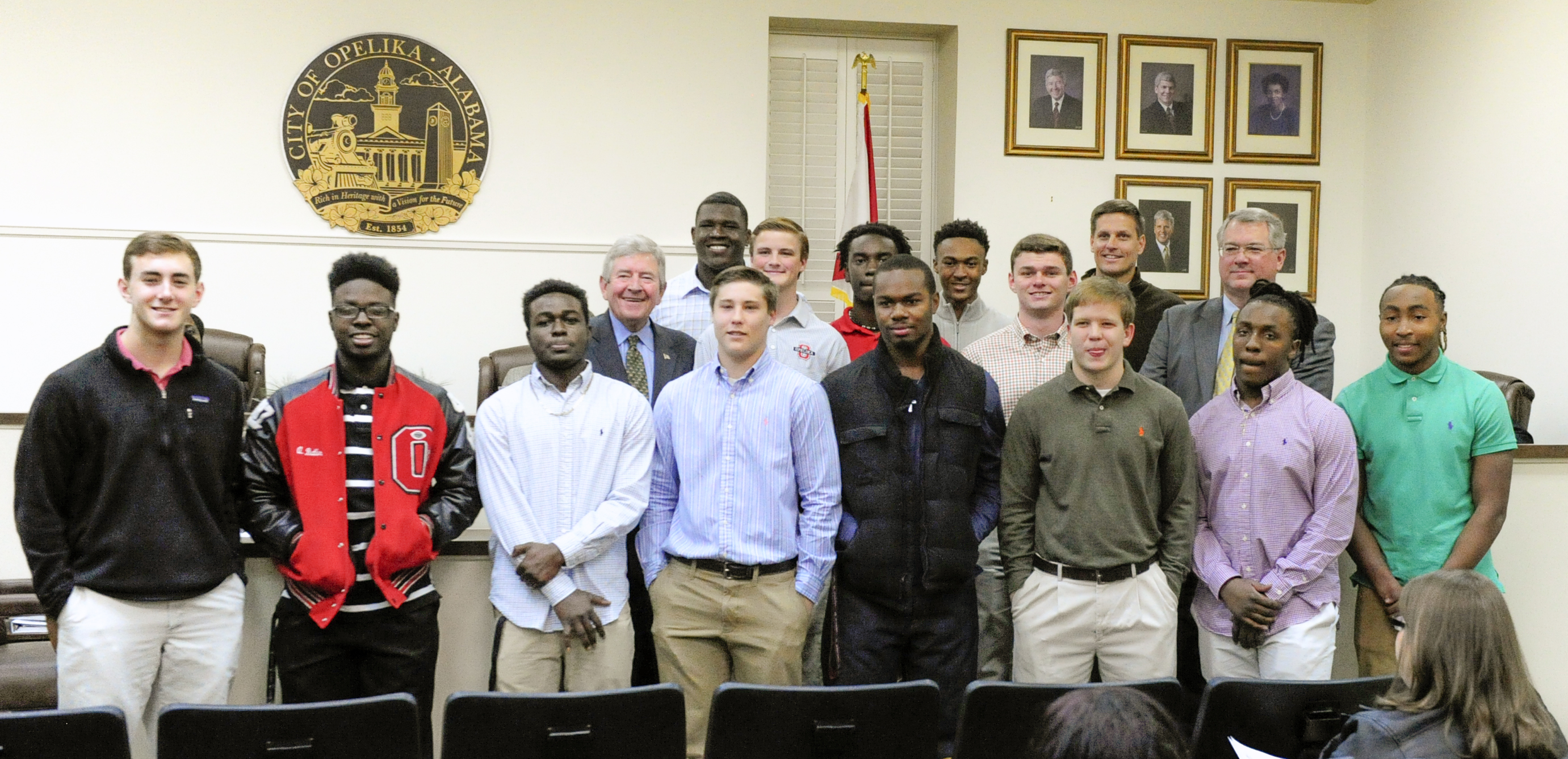 OHS football team recognized at city council meeting
