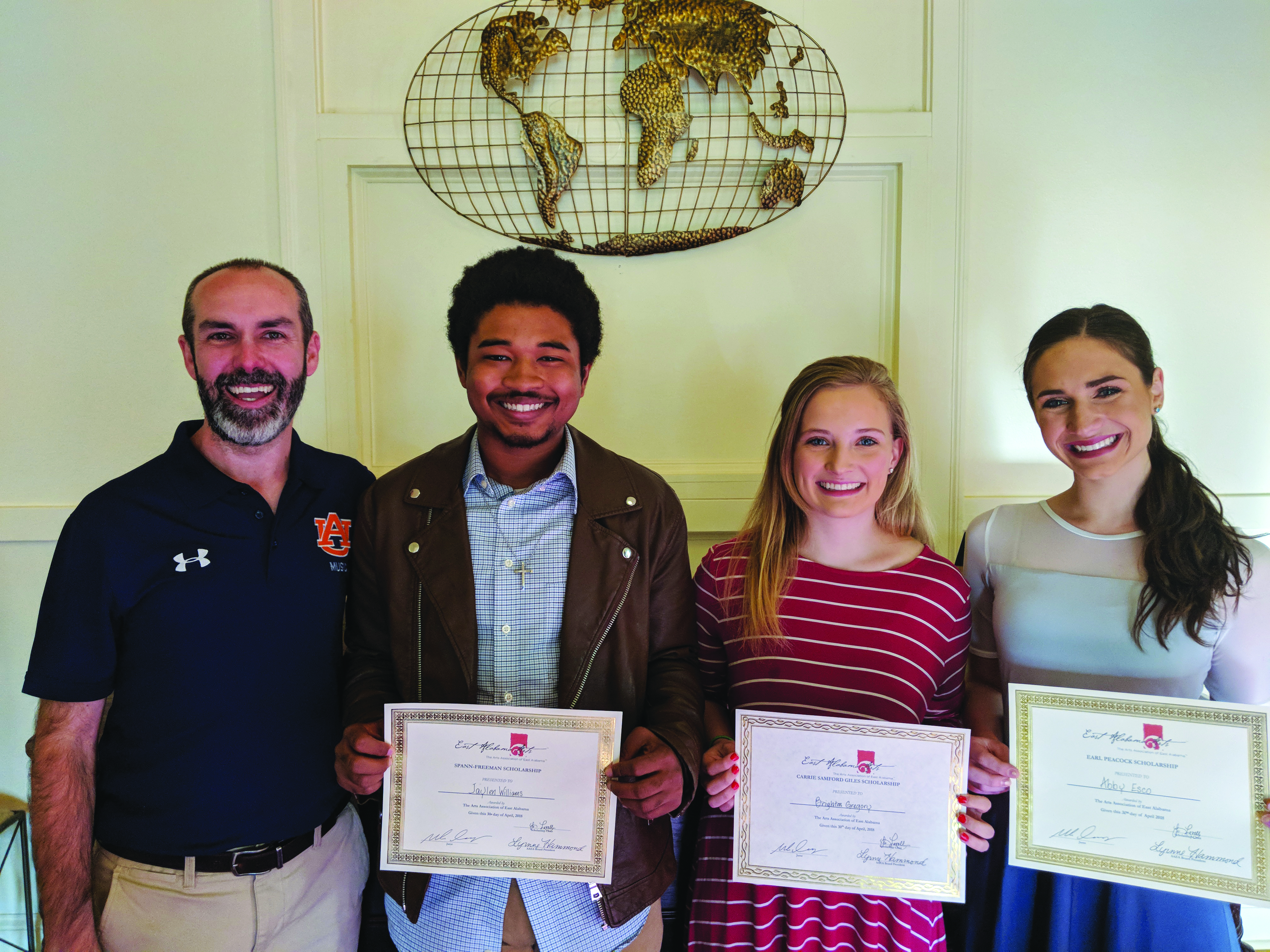 Four area high school seniors receive fine arts scholarships