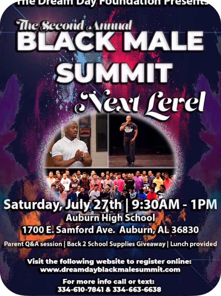 Dream Day Foundation’s second annual ‘Black Male Summit’ to be held July 27 at Auburn High School