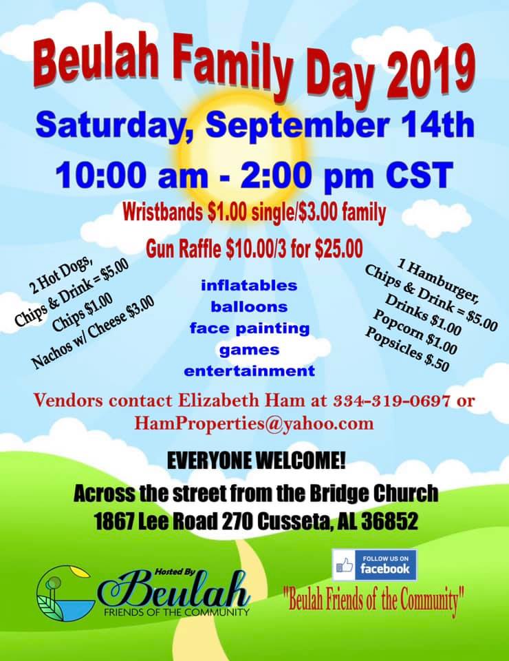 Third annual ‘Beulah Family Day’ slated for Sept. 14