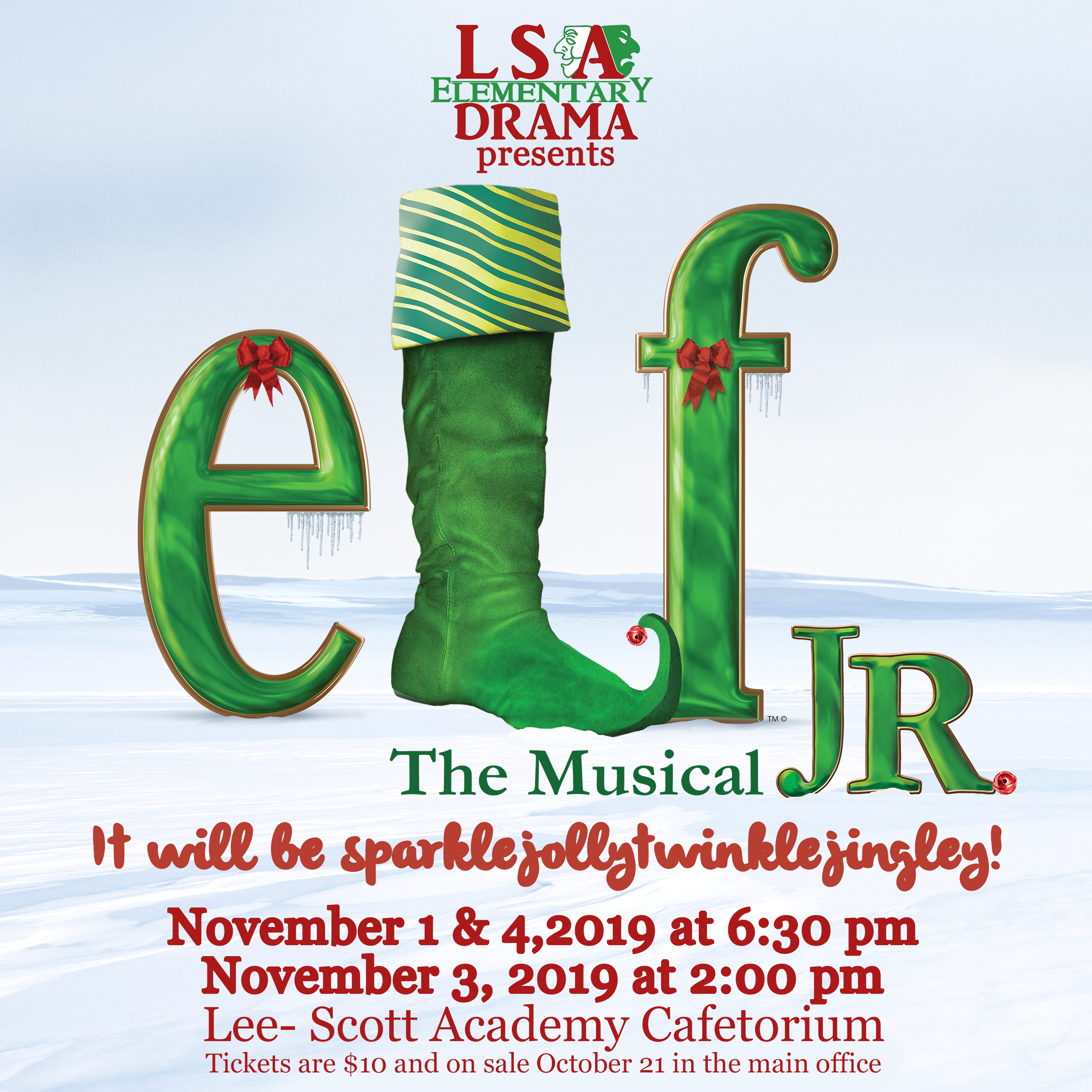 Lee-Scott Academy to stage three shows of ‘Elf the Musical, Jr.’ Nov. 1, 3 and 4