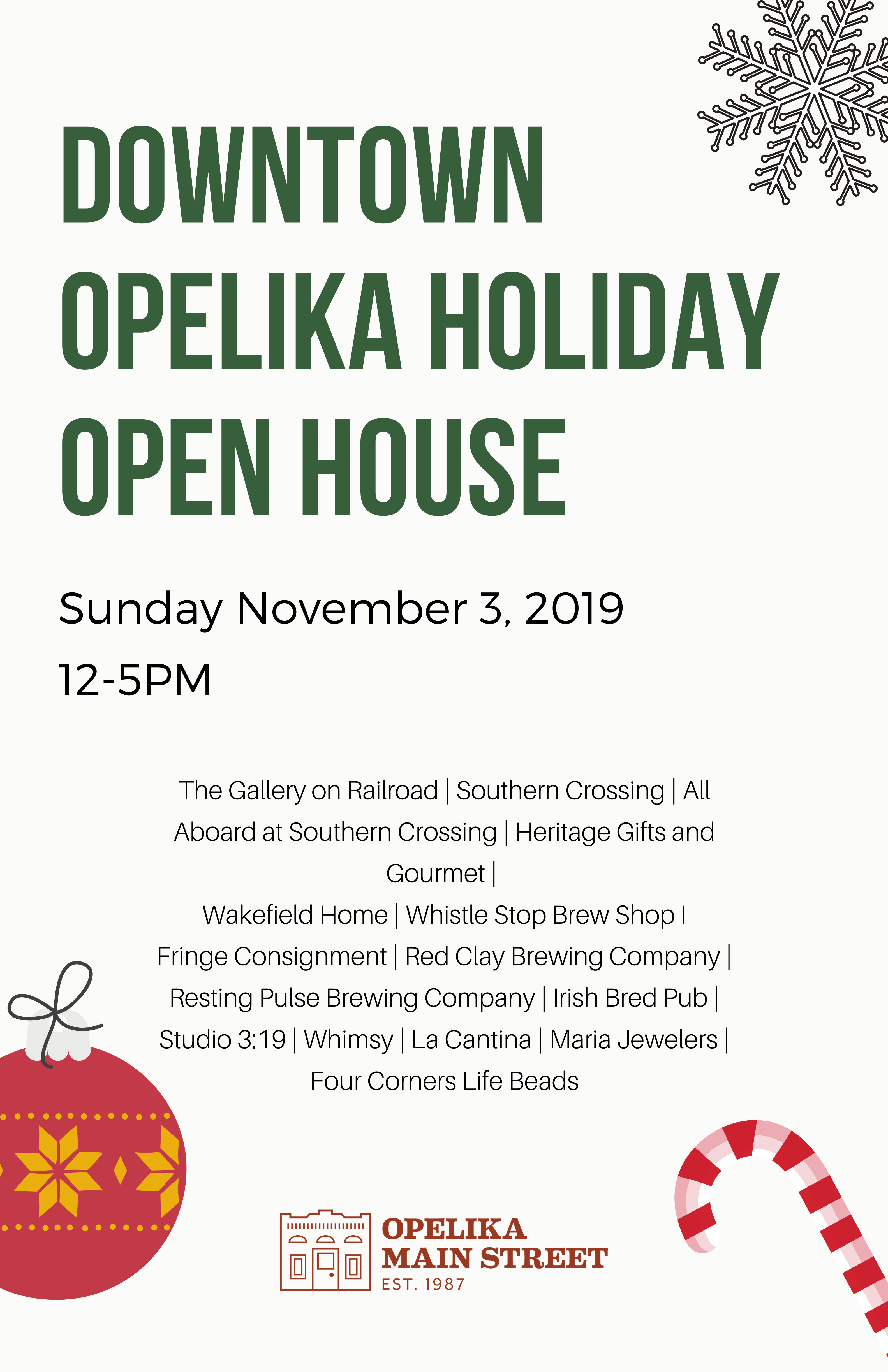 Downtown Opelika’s ‘Holiday Open House’ returns Nov. 3