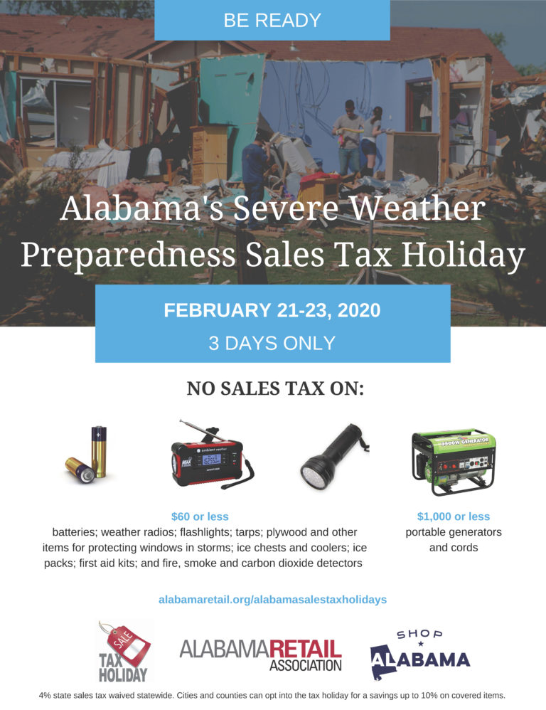 Severe Weather Sales Tax Holiday taking place this weekend