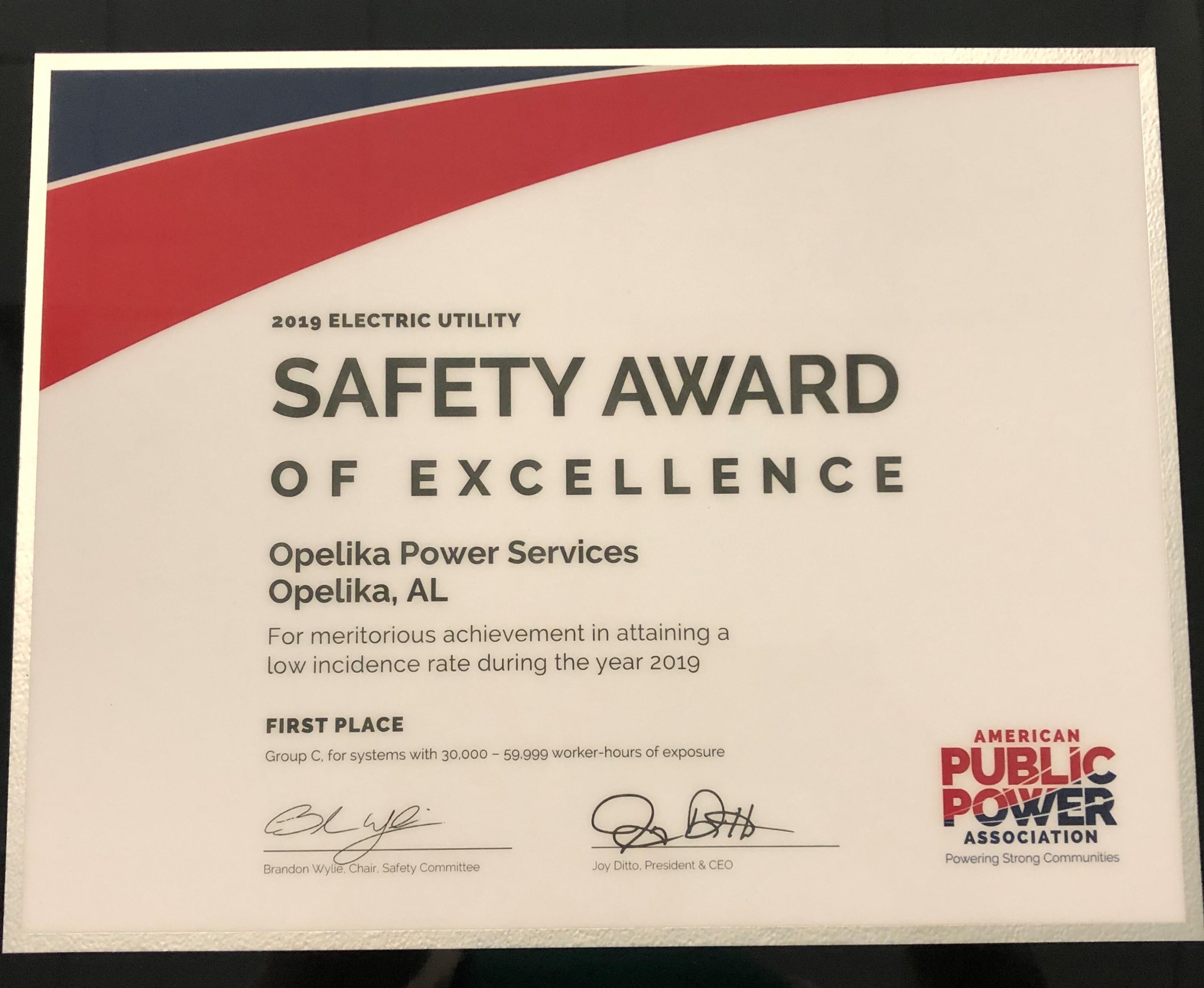 OPS honored with national award for safety practices