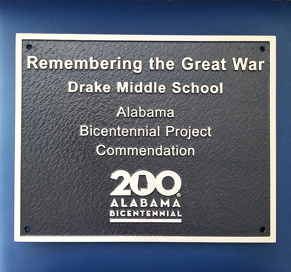 J.F. Drake Middle School awarded bicentennial plaque