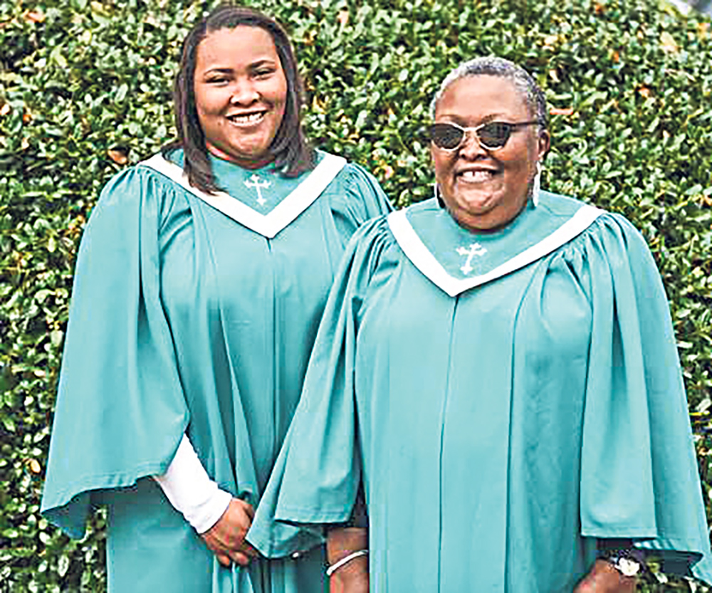 Mother and Daughter brave pandemic,  gradute CWJC Together