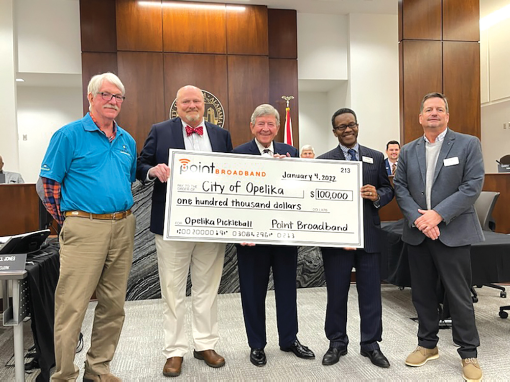 Point Broadband Presents Check for $100,000 to Opelika