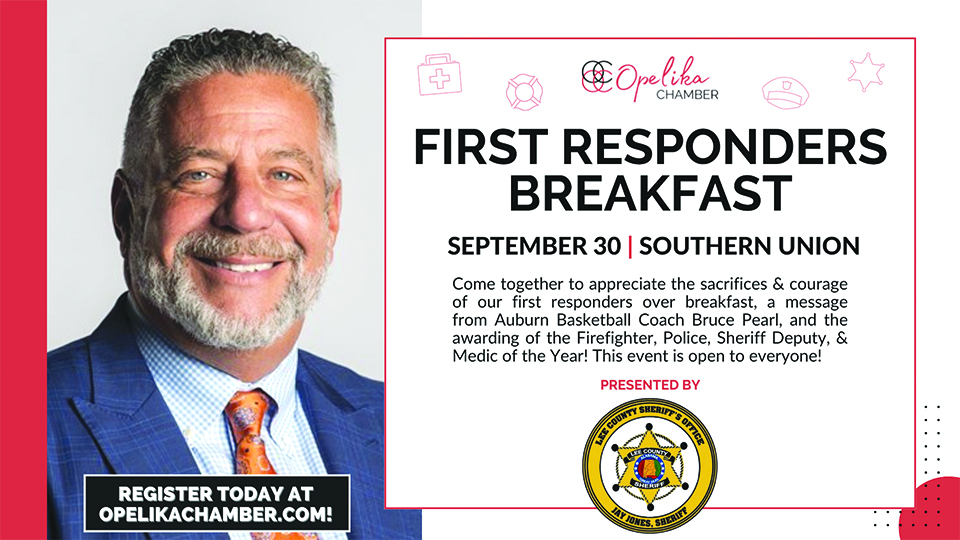 Bruce Pearl to Speak at First Responders Breakfast in Opelika￼