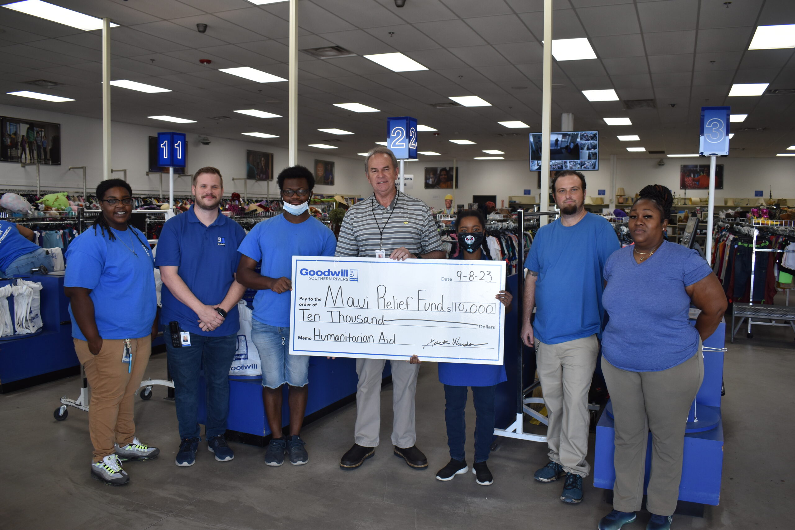 GoodwillSR Donates $10,000 to Maui Citizens Devastated by Wildfires