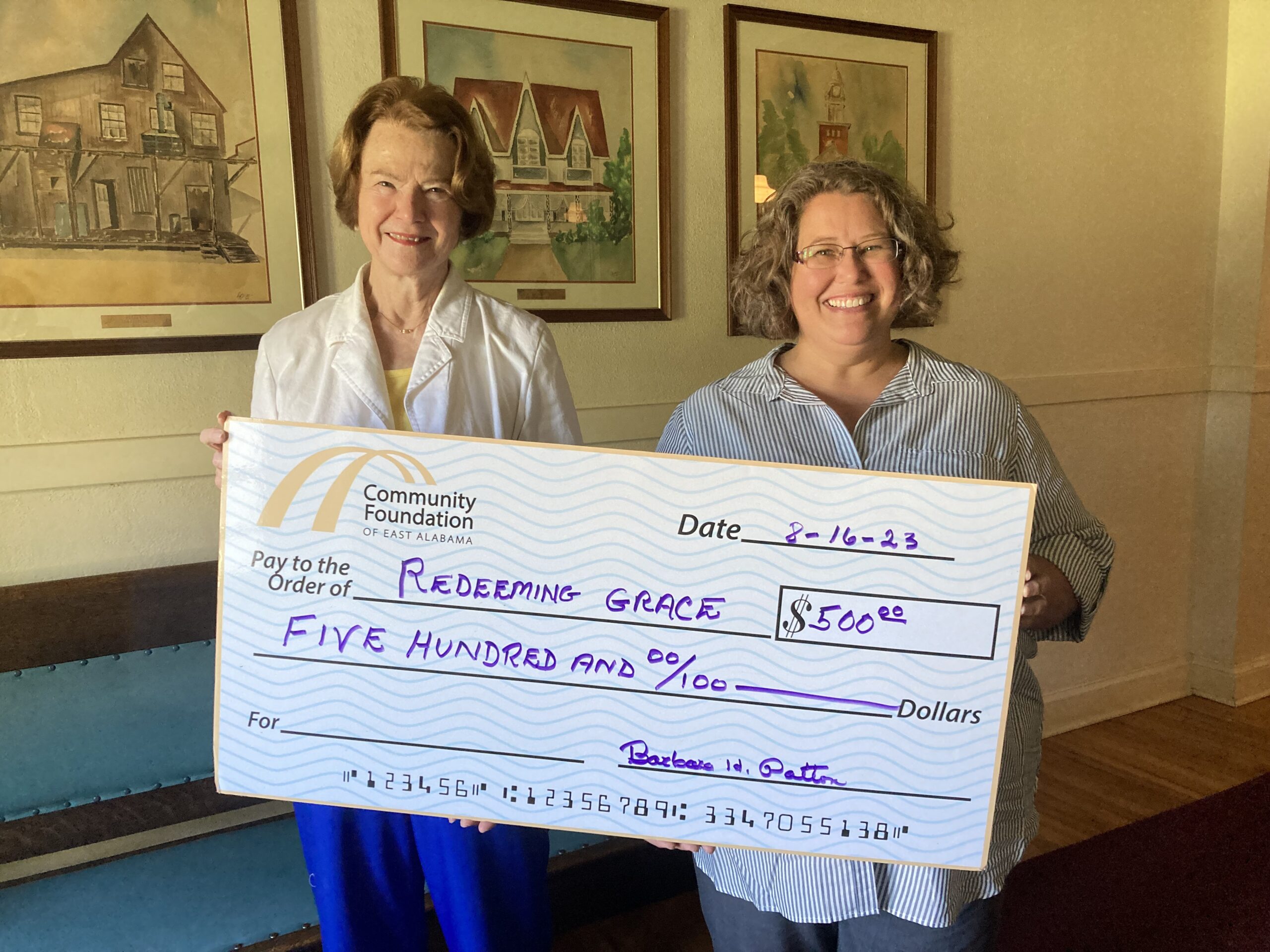 Community Foundation Awards Grant to Redeeming Grace Ministries