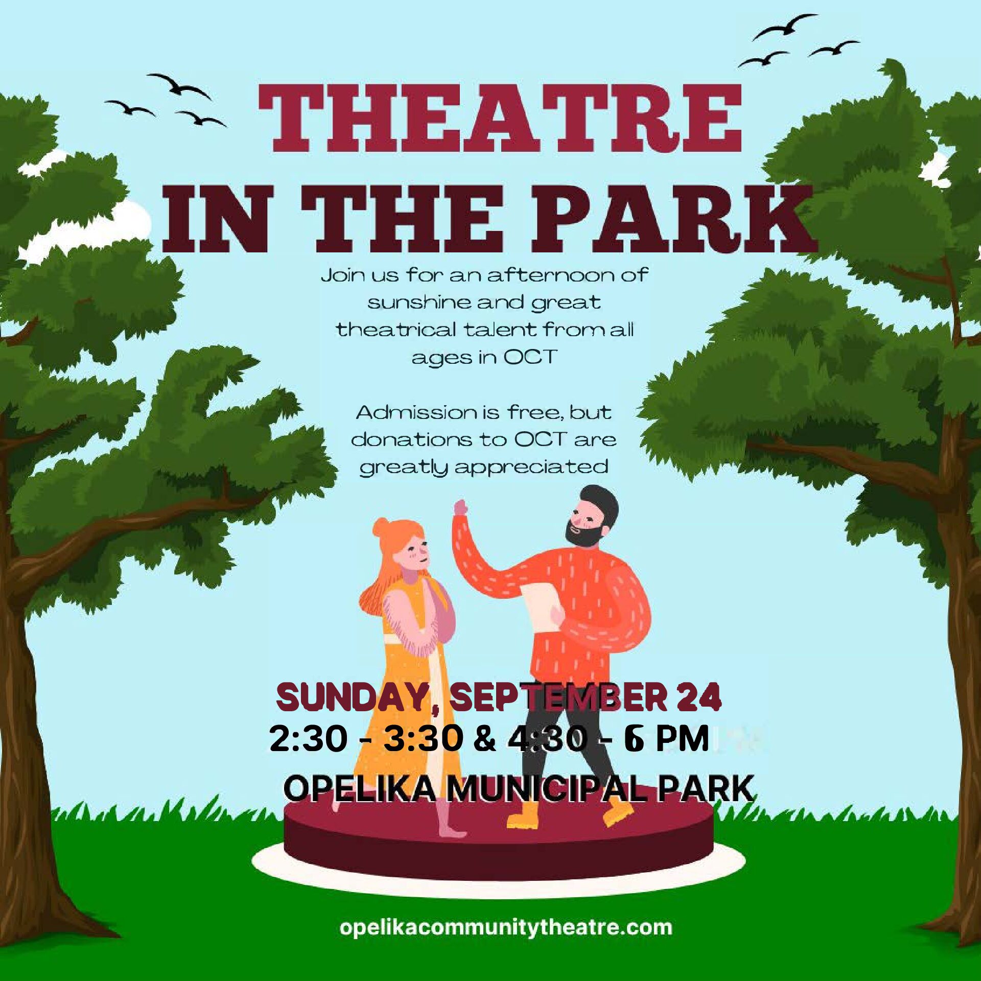 Opelika Community Theatre to host “Theatre in the Park” Sept. 24