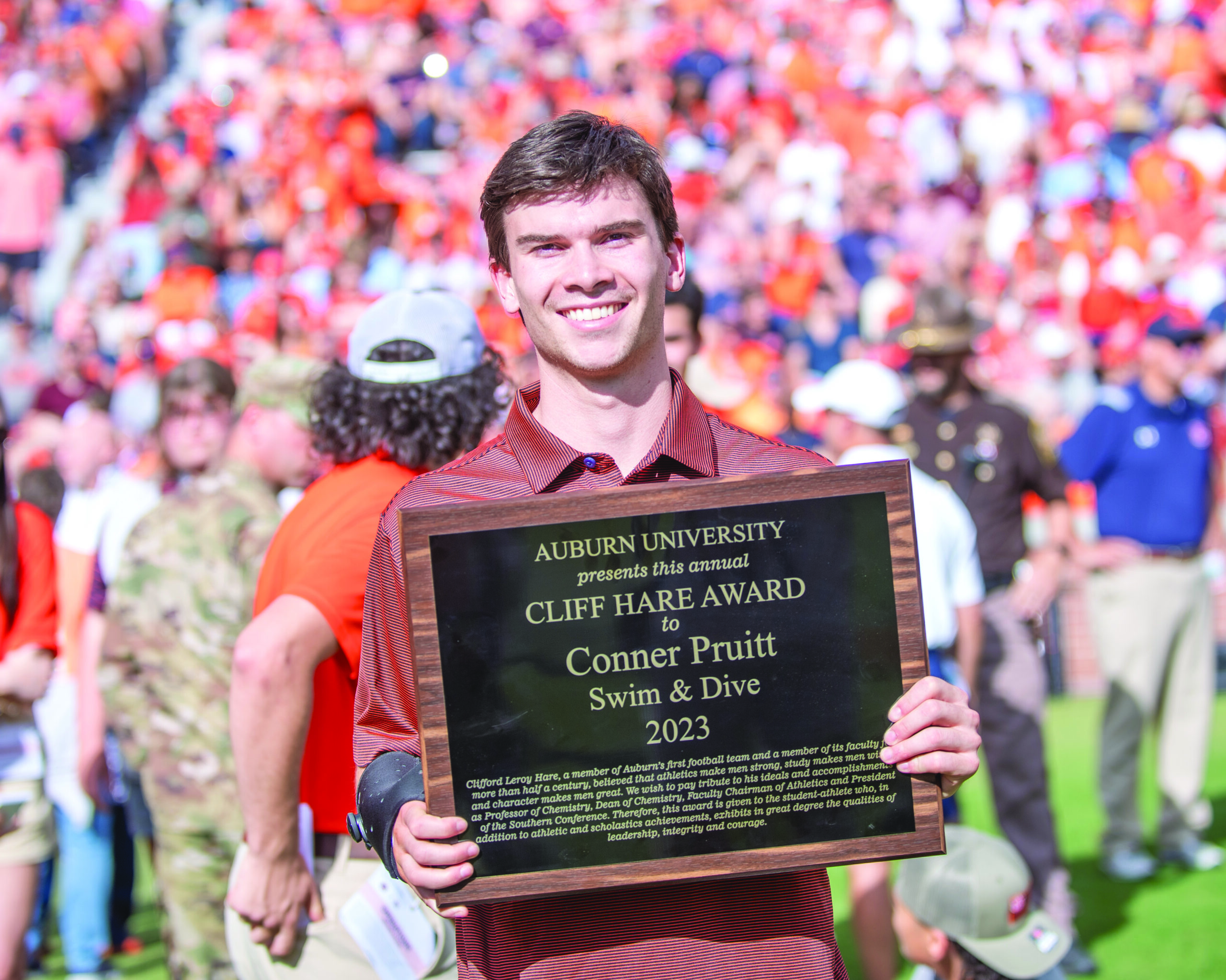 2023 Cliff Hare Award presented during AU Game Oct. 28