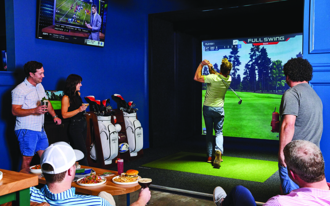 Bunkers now open in Auburn, featuring golf simlulators