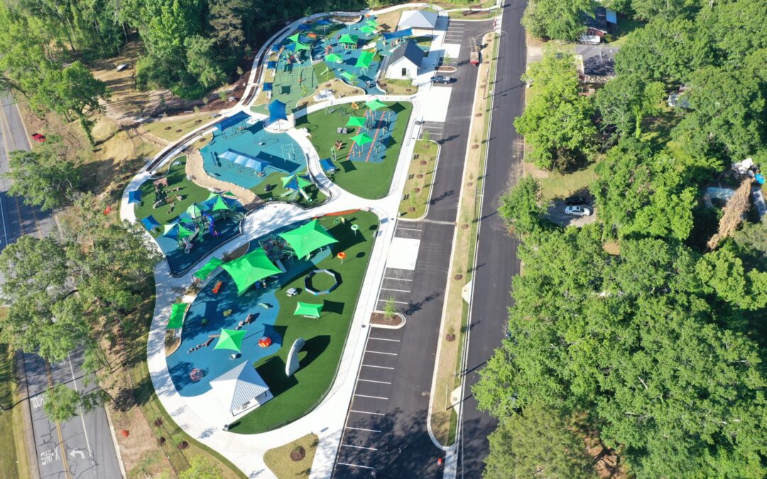 New TrekFit wall installed at Town Creek Inclusive Playground