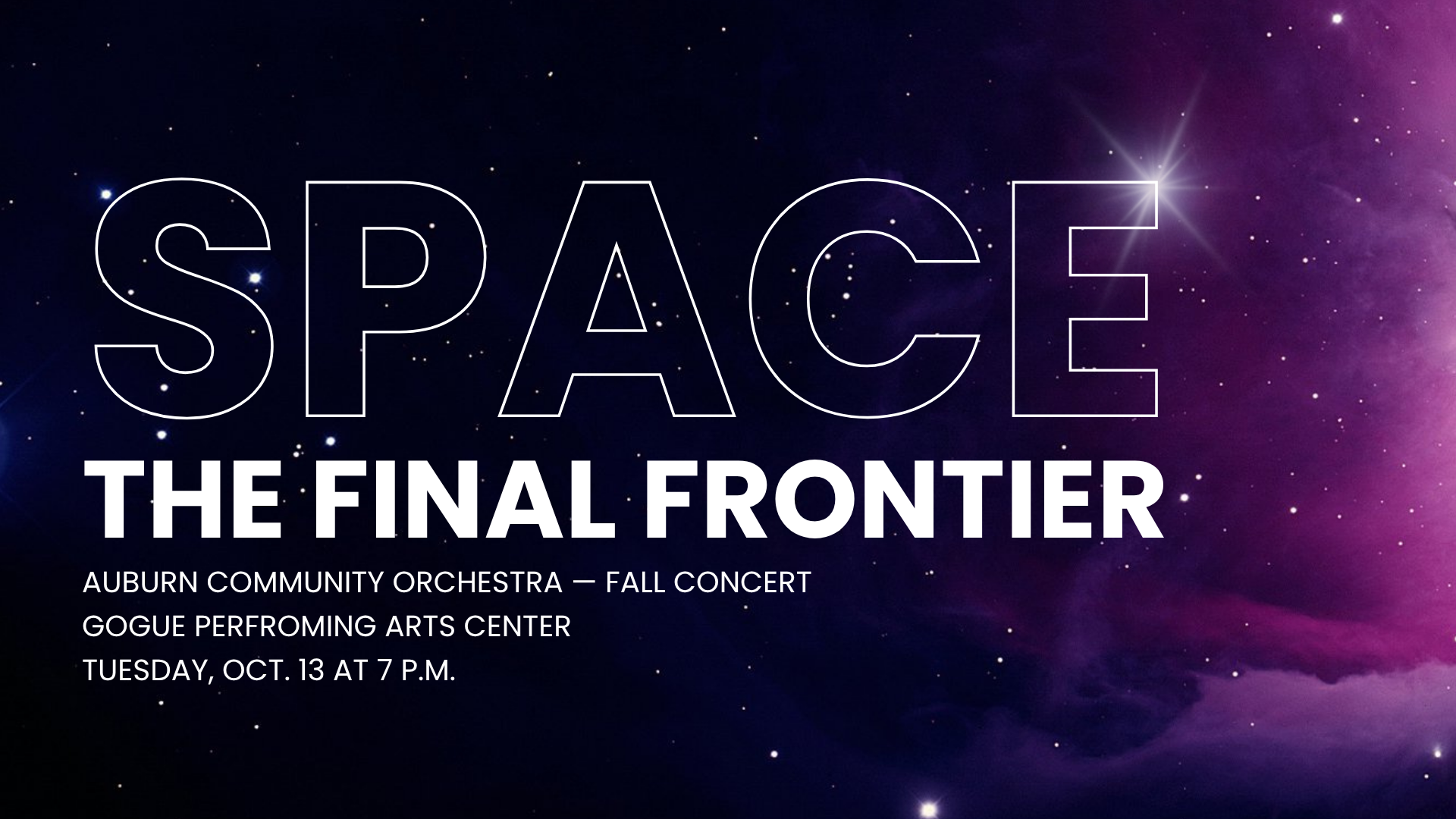 Aco Presents Fall Concert Space The Final Frontier