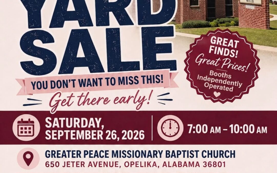 Greater Peace Missionary to hold yard sale fundraiser