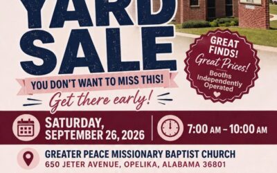 Greater Peace Missionary to hold yard sale fundraiser