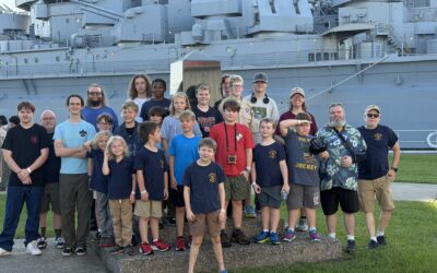 Scouts Explore USS ALABAMA