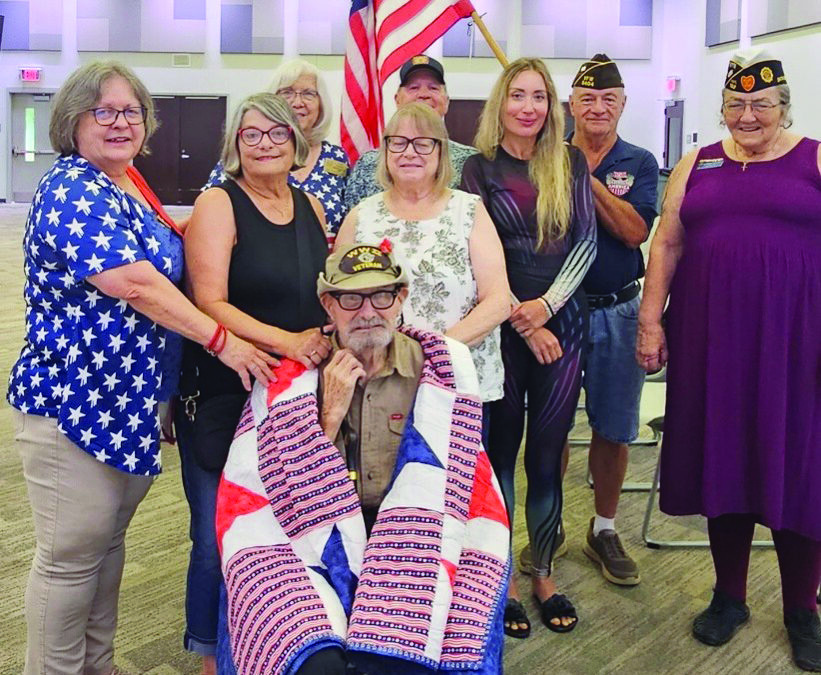 Quilt of Valor presented to 99-year-old WWII veteran